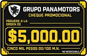 Efectivo: Hasta $5,000